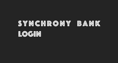 Synchrony bank login