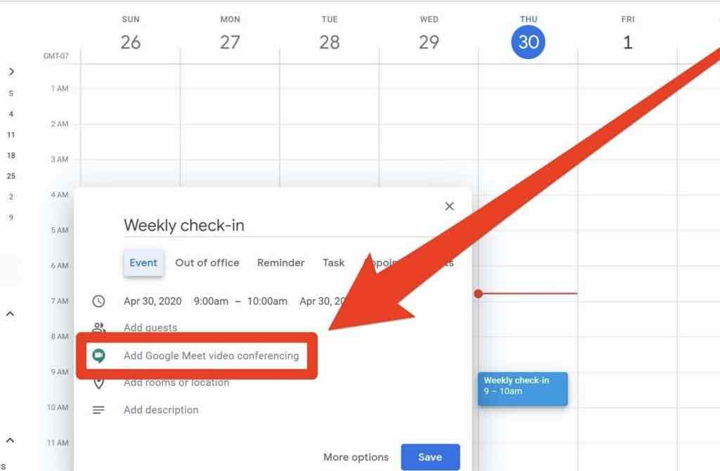 how to schedule google meet in advance