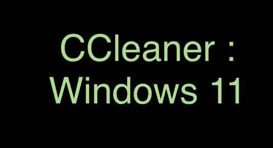CCleaner for Windows 11