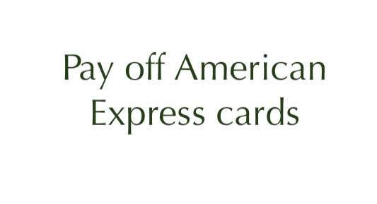 Pay off American Express cards