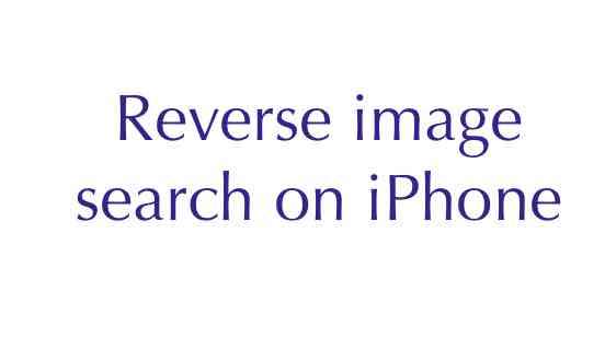 reverse image search on iPhone