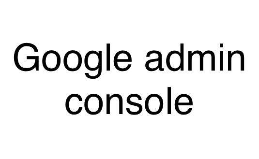 Google admin console