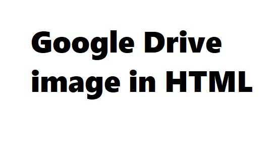 Google Drive image in HTML